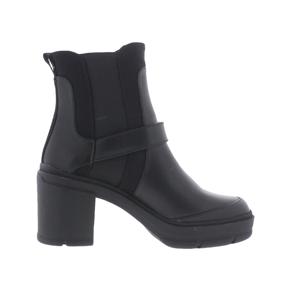 Rocket Dog Kali Boots Women's US 8 Black Leather Round Toe Block Heel JOBB919